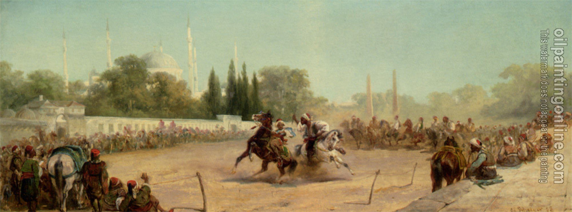 Adolf Schreyer - A Horse Race In The Hippodrome